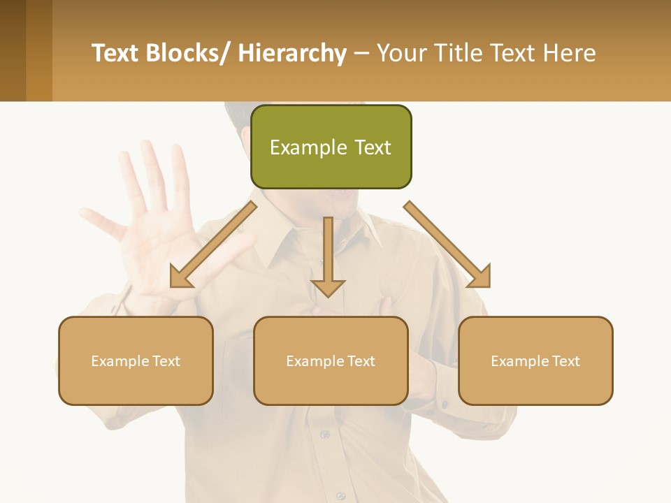 A Man Making A Stop Sign With His Hands PowerPoint Template