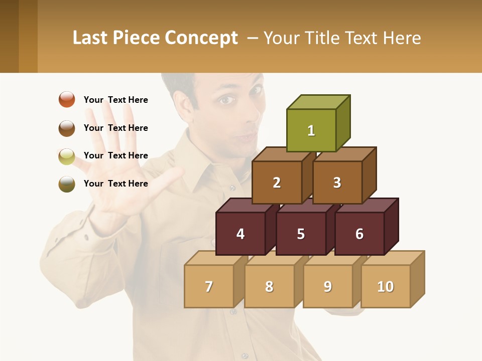 A Man Making A Stop Sign With His Hands PowerPoint Template