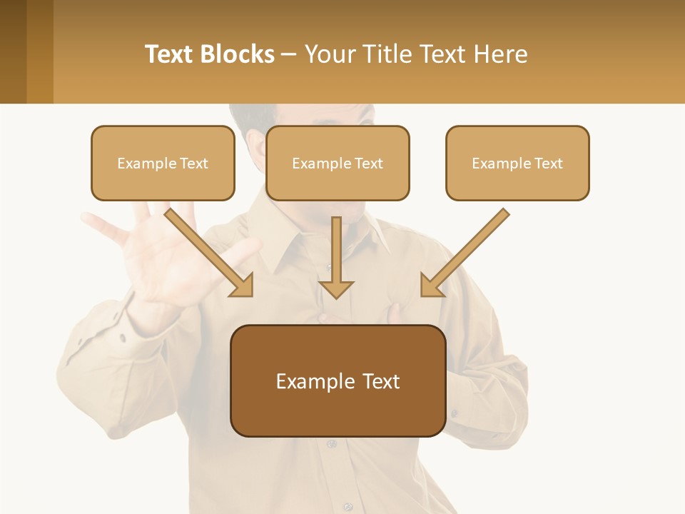 A Man Making A Stop Sign With His Hands PowerPoint Template
