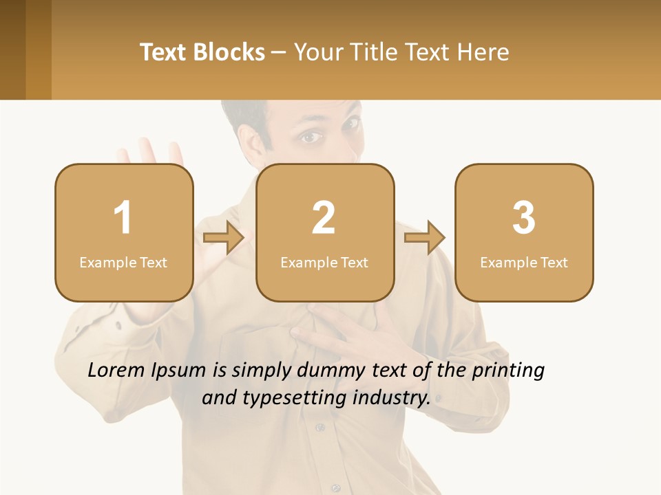 A Man Making A Stop Sign With His Hands PowerPoint Template