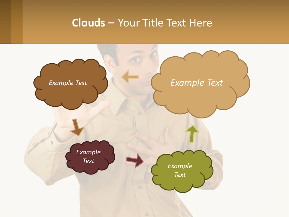 A Man Making A Stop Sign With His Hands PowerPoint Template