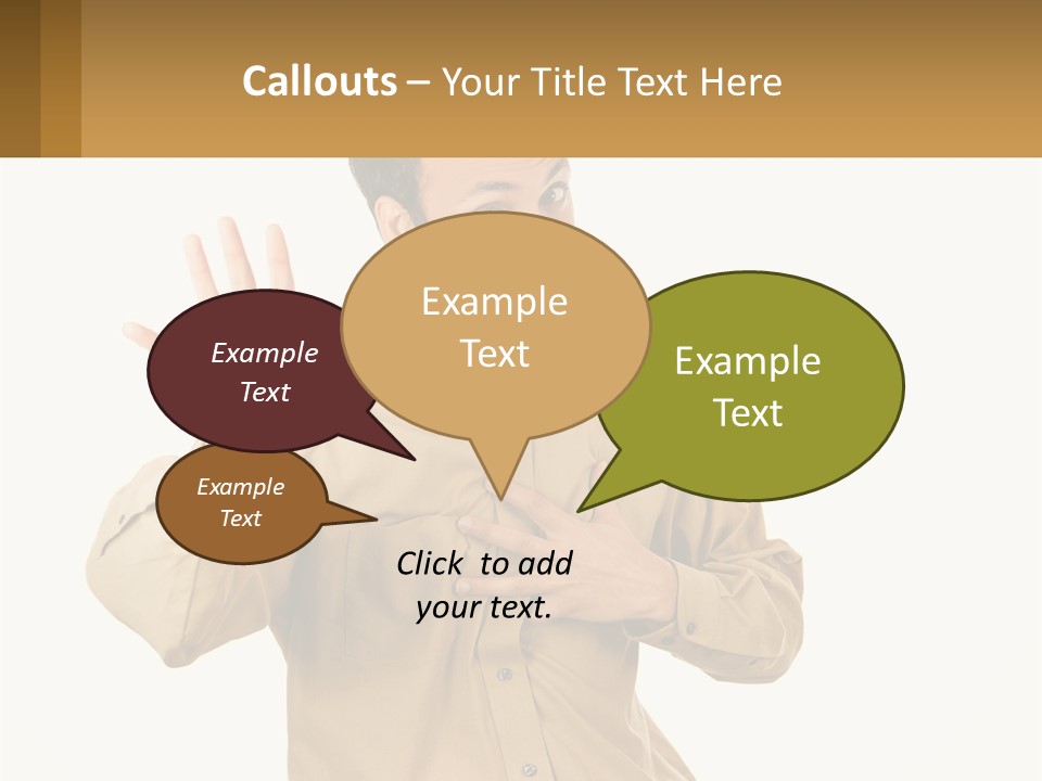 A Man Making A Stop Sign With His Hands PowerPoint Template