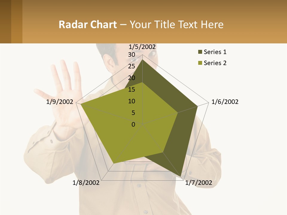 A Man Making A Stop Sign With His Hands PowerPoint Template