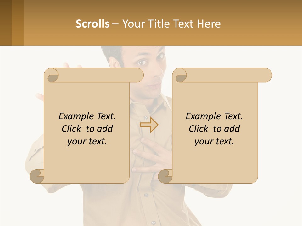 A Man Making A Stop Sign With His Hands PowerPoint Template