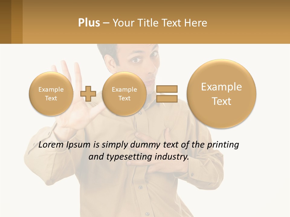 A Man Making A Stop Sign With His Hands PowerPoint Template