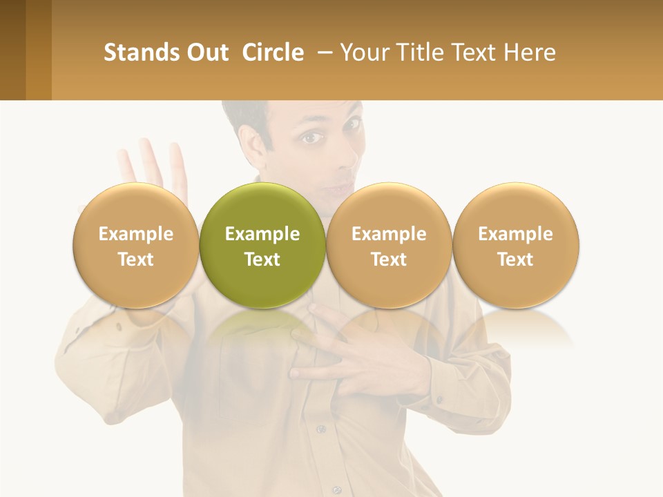 A Man Making A Stop Sign With His Hands PowerPoint Template