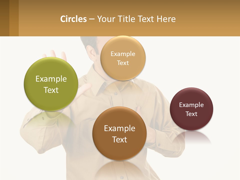 A Man Making A Stop Sign With His Hands PowerPoint Template