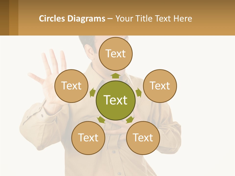 A Man Making A Stop Sign With His Hands PowerPoint Template