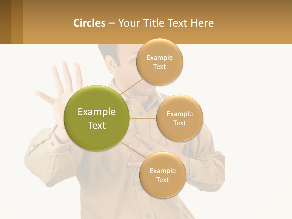 A Man Making A Stop Sign With His Hands PowerPoint Template