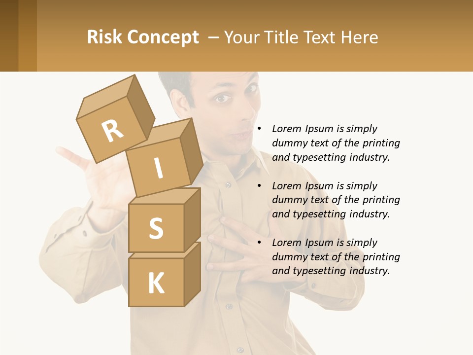 A Man Making A Stop Sign With His Hands PowerPoint Template