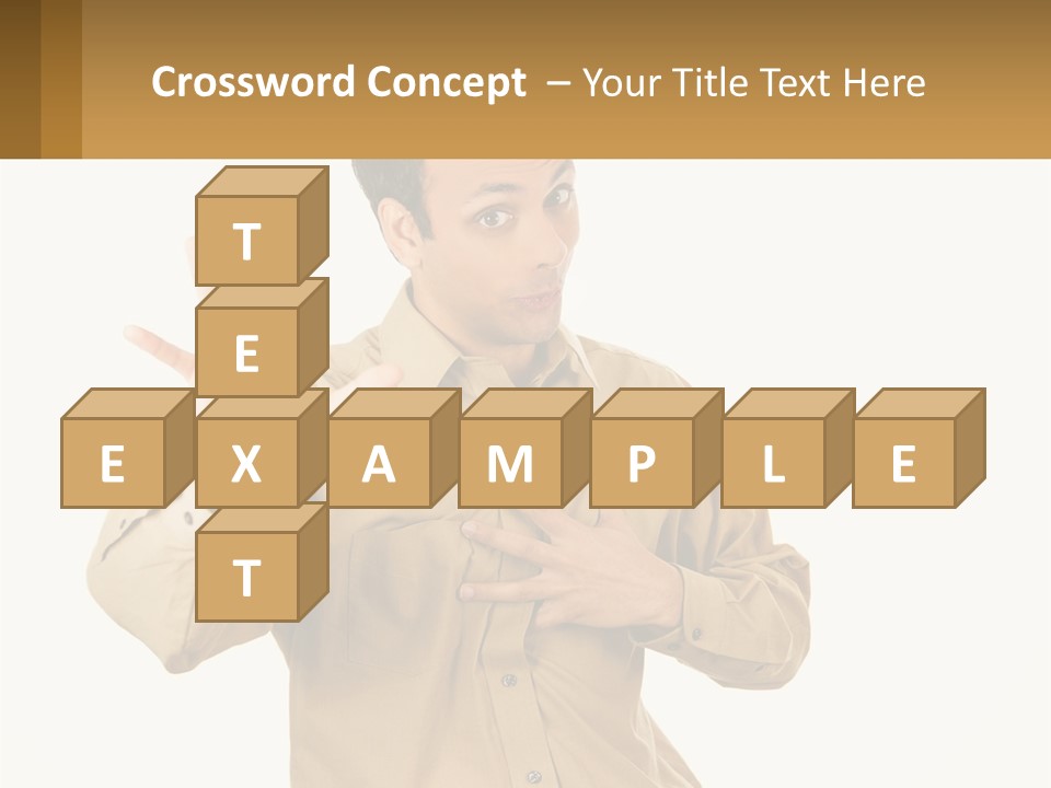 A Man Making A Stop Sign With His Hands PowerPoint Template