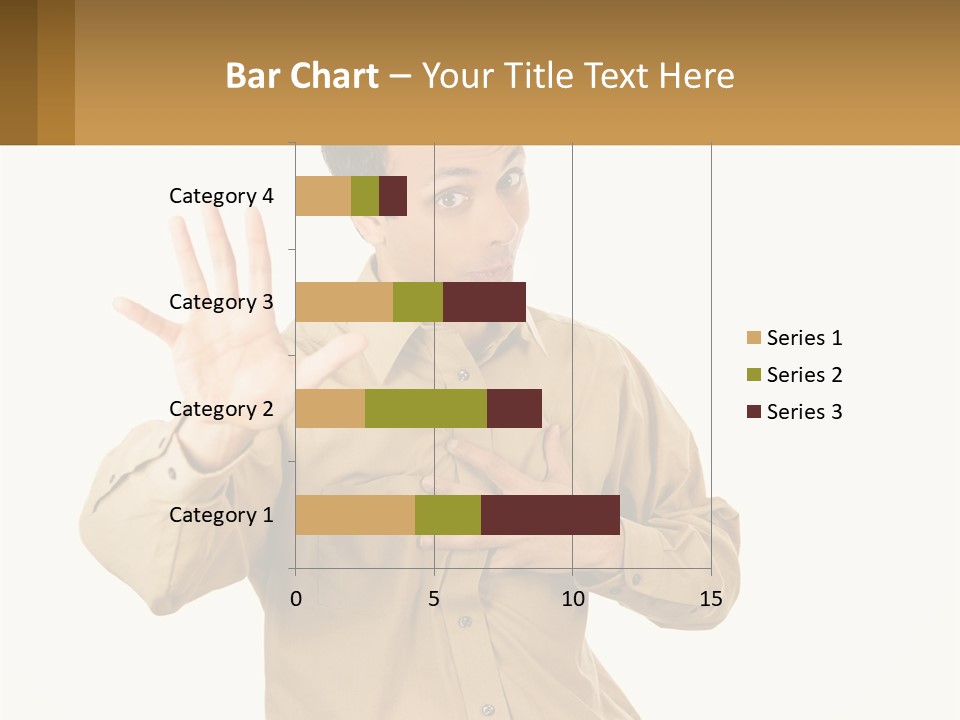 A Man Making A Stop Sign With His Hands PowerPoint Template