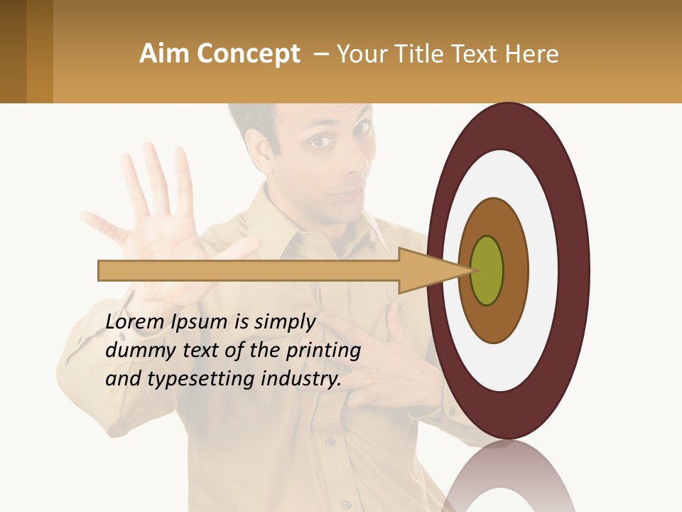 A Man Making A Stop Sign With His Hands PowerPoint Template