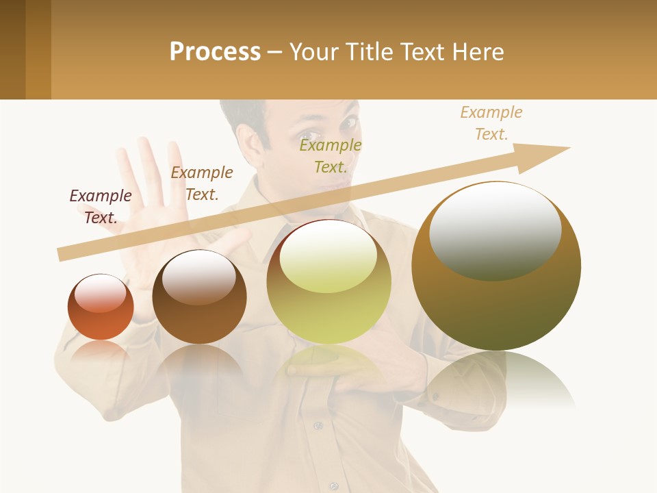 A Man Making A Stop Sign With His Hands PowerPoint Template