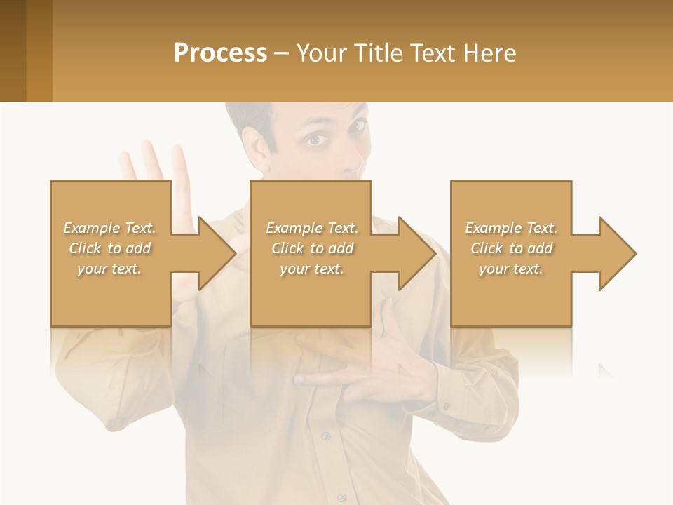 A Man Making A Stop Sign With His Hands PowerPoint Template
