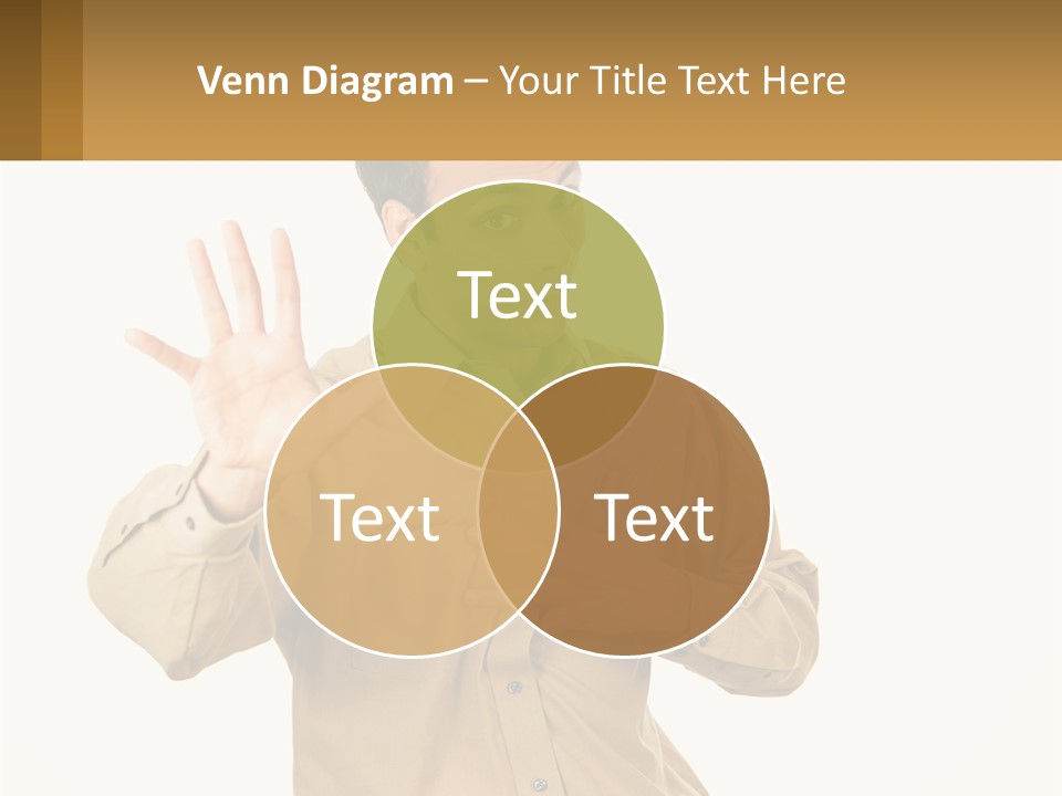 A Man Making A Stop Sign With His Hands PowerPoint Template