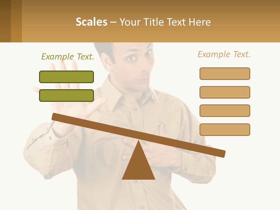 A Man Making A Stop Sign With His Hands PowerPoint Template