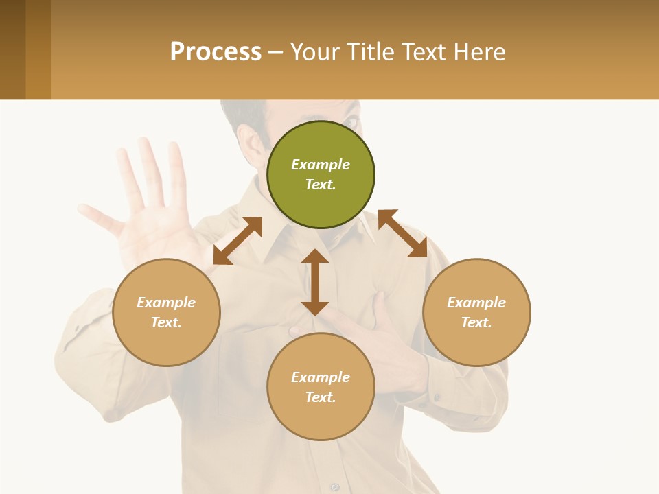 A Man Making A Stop Sign With His Hands PowerPoint Template