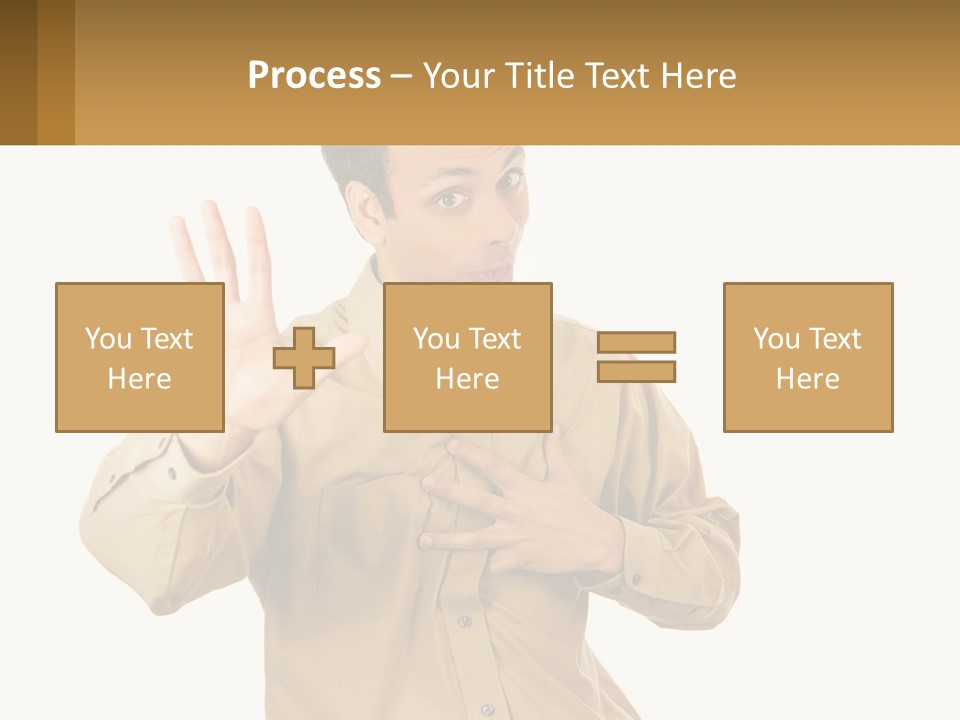 A Man Making A Stop Sign With His Hands PowerPoint Template