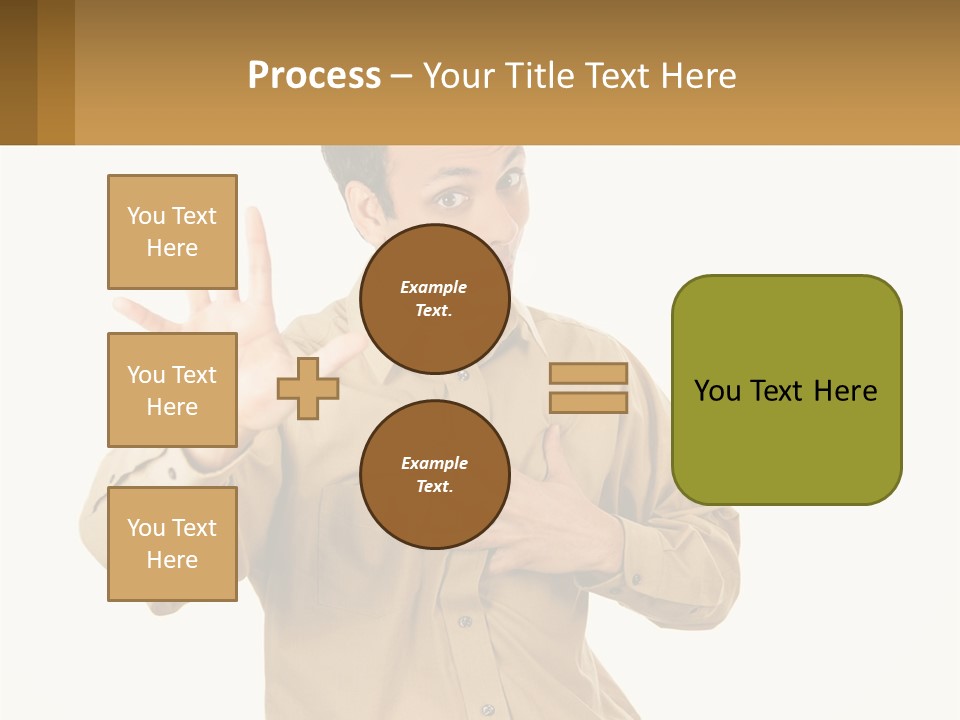A Man Making A Stop Sign With His Hands PowerPoint Template