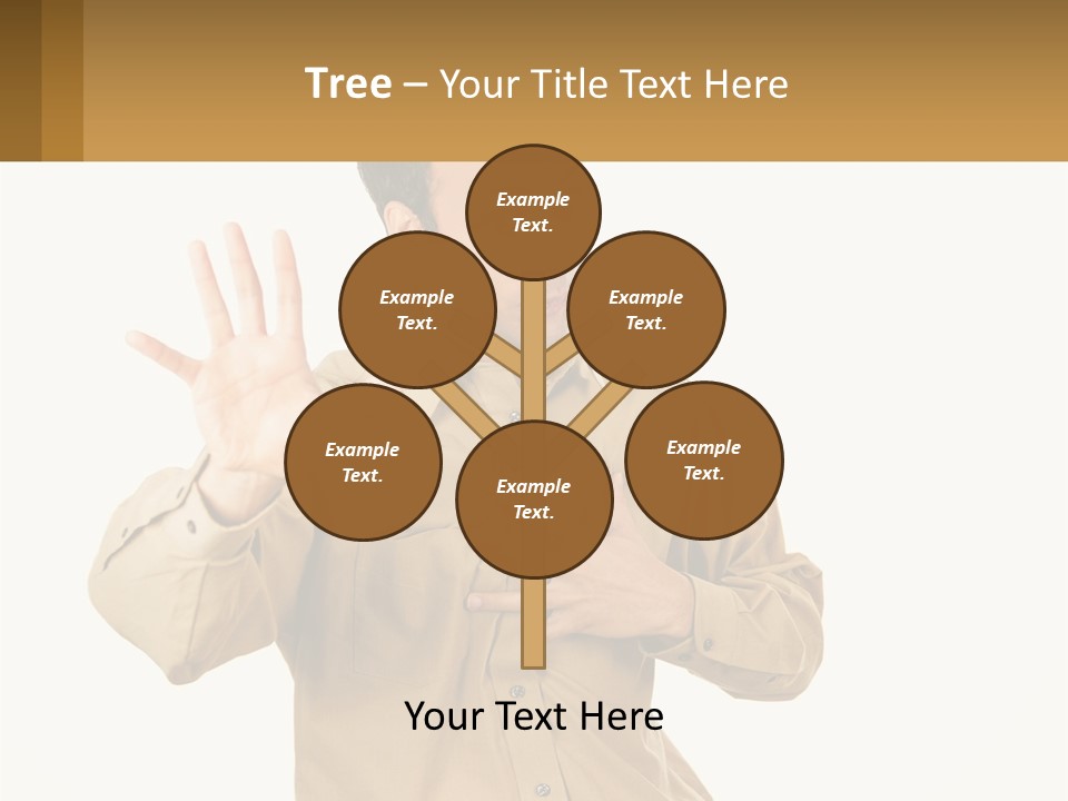 A Man Making A Stop Sign With His Hands PowerPoint Template