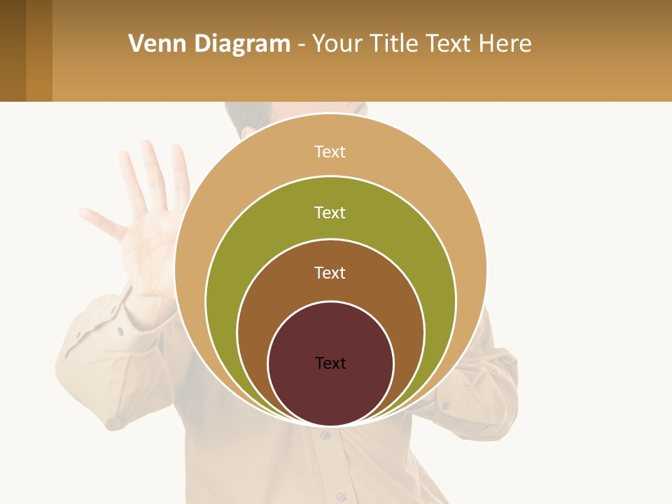 A Man Making A Stop Sign With His Hands PowerPoint Template
