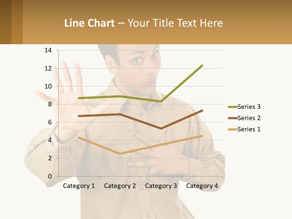 A Man Making A Stop Sign With His Hands PowerPoint Template