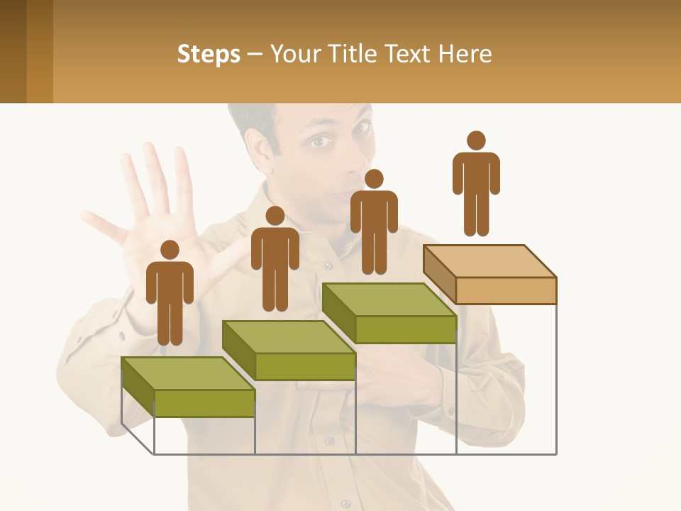 A Man Making A Stop Sign With His Hands PowerPoint Template