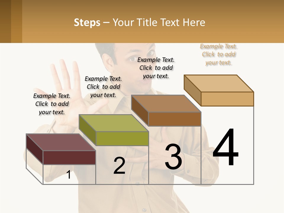 A Man Making A Stop Sign With His Hands PowerPoint Template