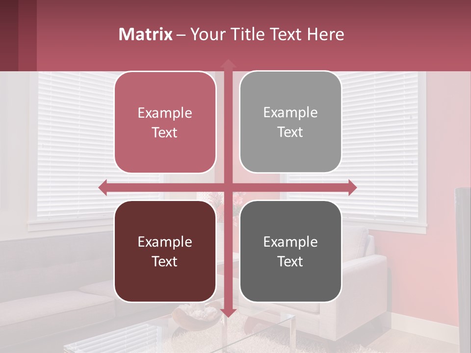 A Living Room Filled With Furniture And Windows PowerPoint Template