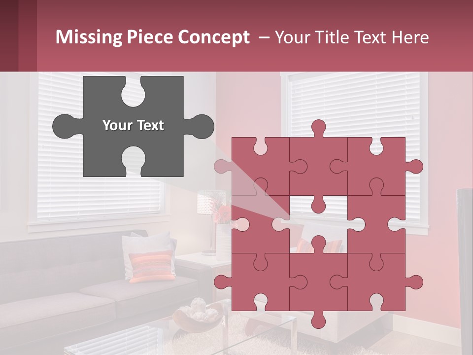 A Living Room Filled With Furniture And Windows PowerPoint Template