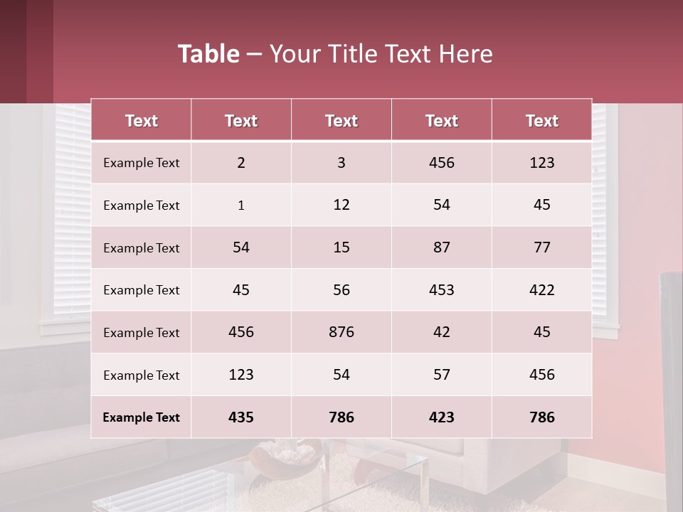 A Living Room Filled With Furniture And Windows PowerPoint Template