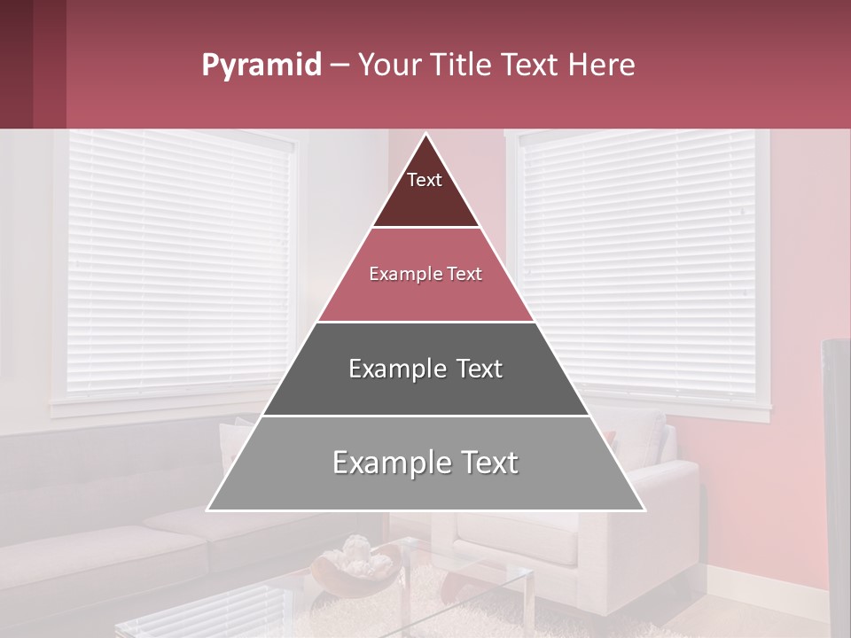 A Living Room Filled With Furniture And Windows PowerPoint Template
