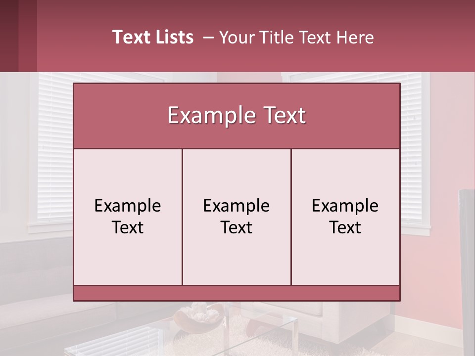 A Living Room Filled With Furniture And Windows PowerPoint Template