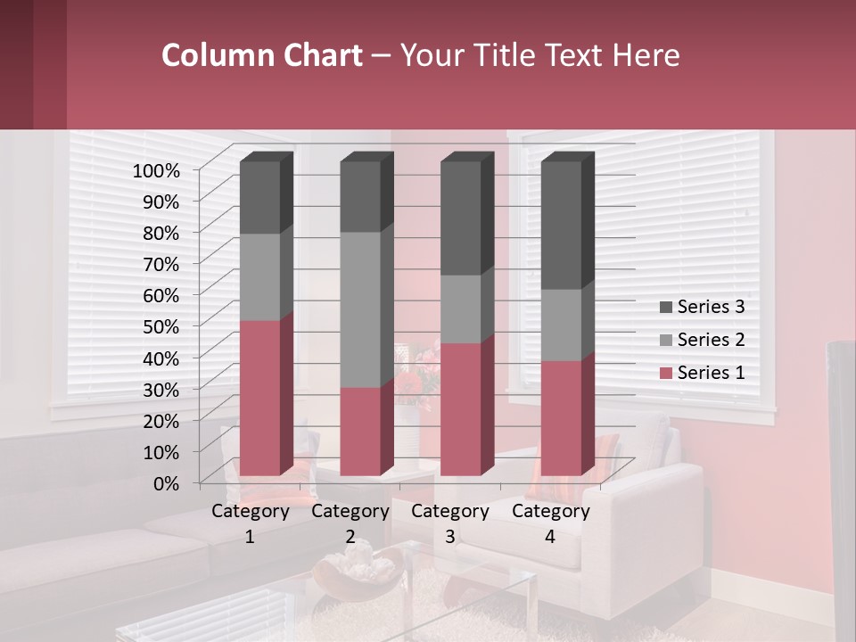 A Living Room Filled With Furniture And Windows PowerPoint Template