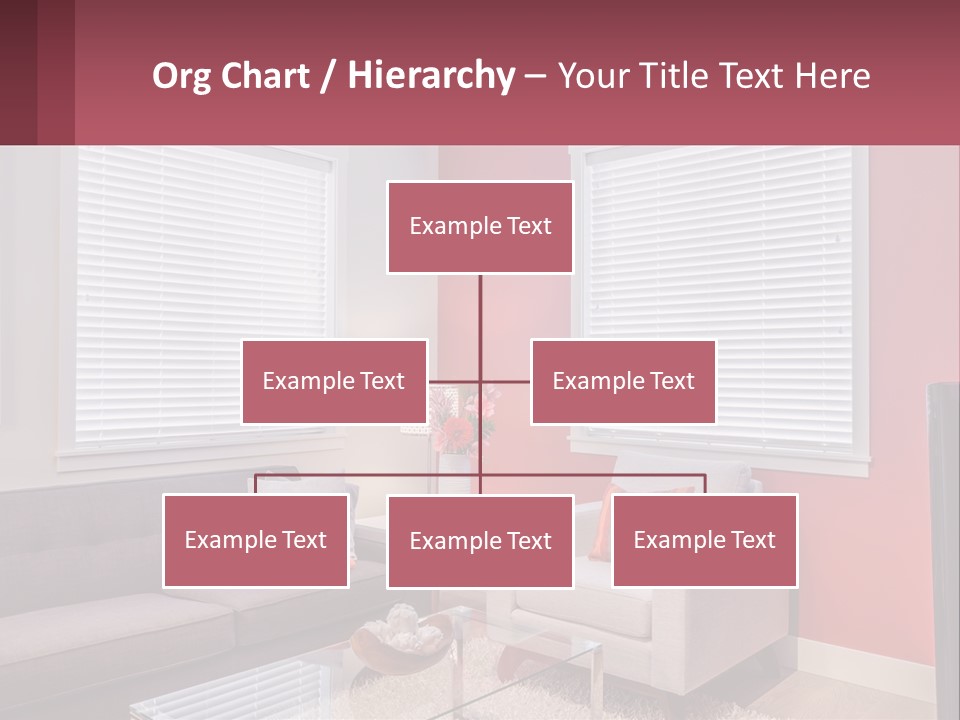 A Living Room Filled With Furniture And Windows PowerPoint Template