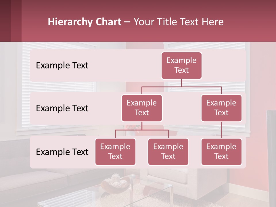 A Living Room Filled With Furniture And Windows PowerPoint Template