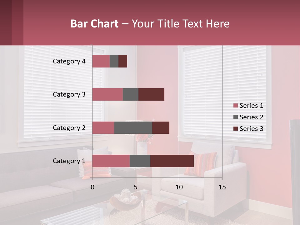 A Living Room Filled With Furniture And Windows PowerPoint Template
