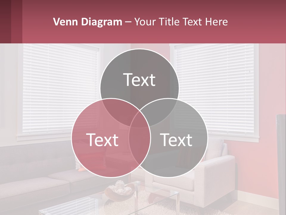 A Living Room Filled With Furniture And Windows PowerPoint Template