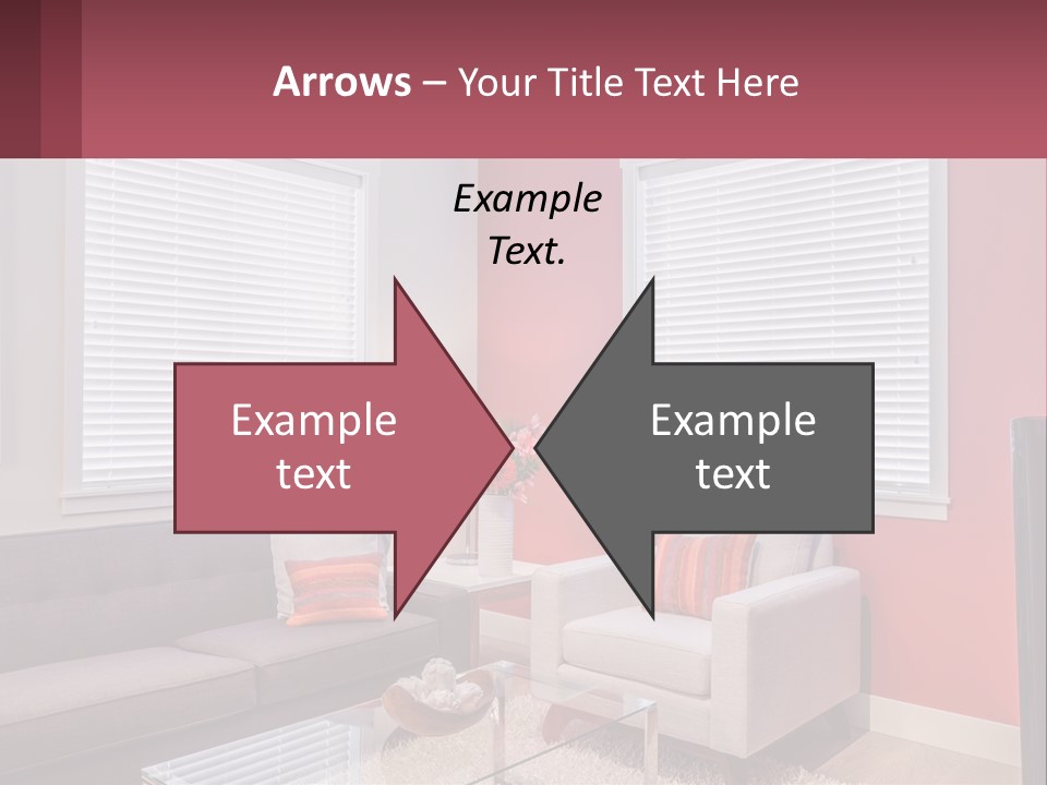 A Living Room Filled With Furniture And Windows PowerPoint Template
