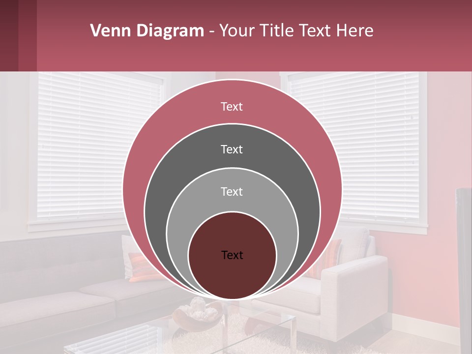 A Living Room Filled With Furniture And Windows PowerPoint Template