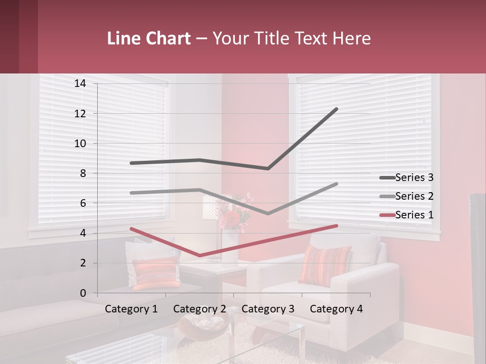 A Living Room Filled With Furniture And Windows PowerPoint Template