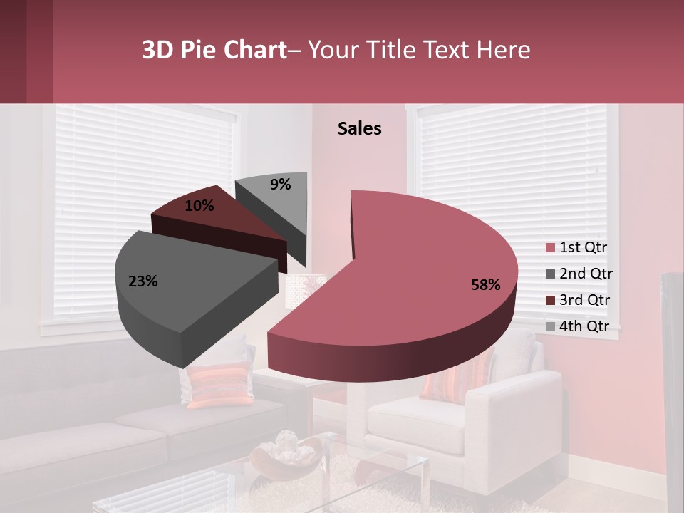 A Living Room Filled With Furniture And Windows PowerPoint Template