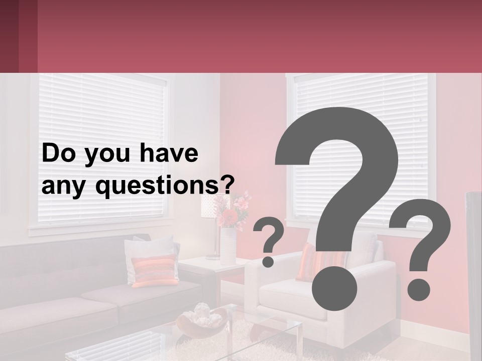 A Living Room Filled With Furniture And Windows PowerPoint Template