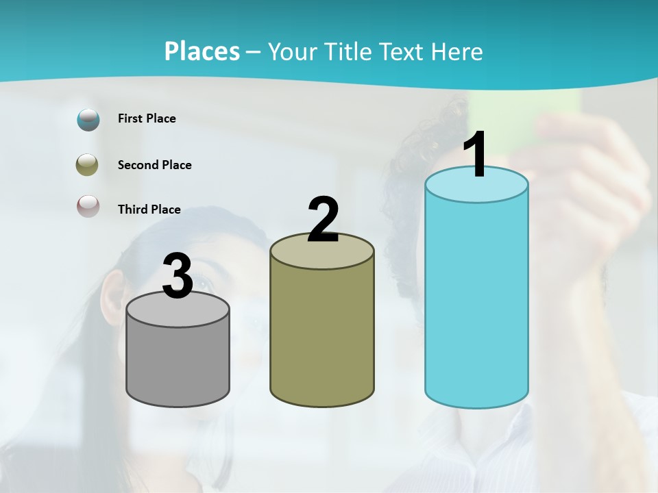 A Man And A Woman Are Looking At A Piece Of Paper PowerPoint Template