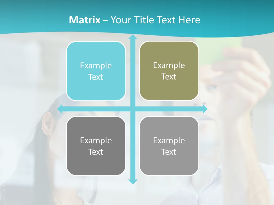 A Man And A Woman Are Looking At A Piece Of Paper PowerPoint Template
