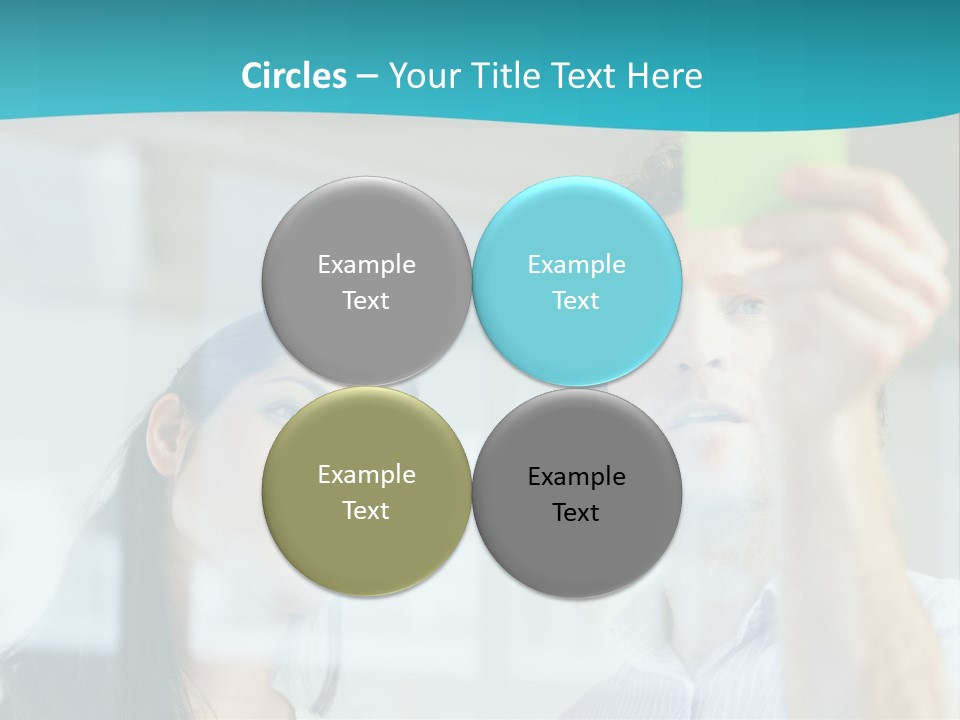 A Man And A Woman Are Looking At A Piece Of Paper PowerPoint Template