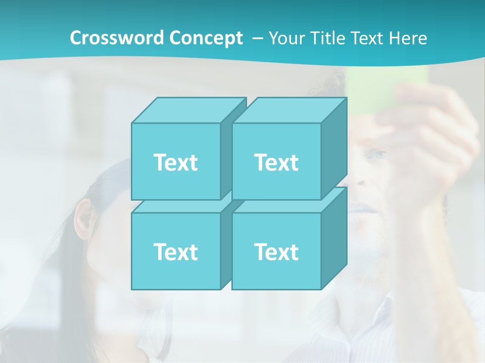 A Man And A Woman Are Looking At A Piece Of Paper PowerPoint Template