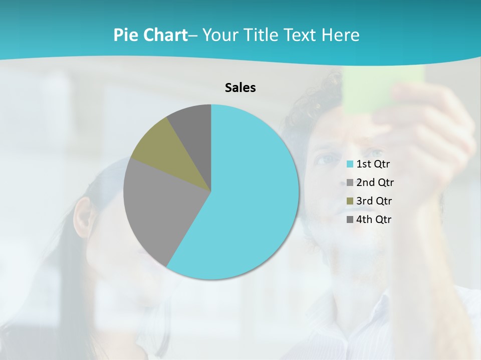 A Man And A Woman Are Looking At A Piece Of Paper PowerPoint Template