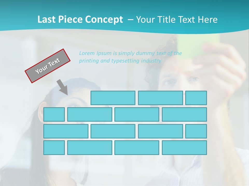 A Man And A Woman Are Looking At A Piece Of Paper PowerPoint Template